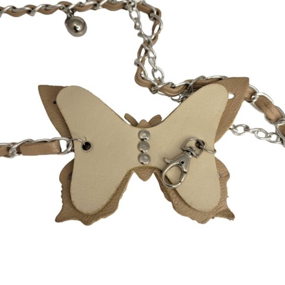 3 Butterfly Chain Belts- Orange Beige- Pink Butterfly Chain Waist Loop Belts - Picture 9 of 15